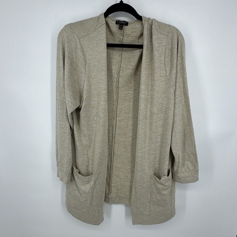 Lane Bryant Women's Tan/Beige Shawl Sweater Wrap Size 14/16